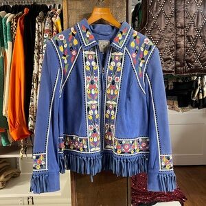 Double D Ranch Blue Embroidered Utility Jacket